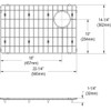 Elkay Crosstown Stainless Steel 22-1/4" x 14-1/4" x 1-1/4" Bottom Grid