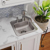 Elkay Dayton Stainless Steel 15" x 15" x 5-3/16", 1-Hole Single Bowl Drop-in Bar Sink with 3-1/2" Drain Opening