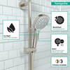 Hansgrohe 04723820 Croma Select E Handshower 110 3-Jet, 1.75 GPM in Brushed Nickel
