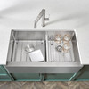 Blanco 237465: Quatrus Collection Stainless Steel Elevated Sink Grid for Quatrus Double Bowl Farmhouse Sink