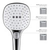 Hansgrohe 26521401 Raindance Select E Handshower 120 3-Jet, 2.5 GPM in White / Chrome