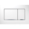 Geberit 115.883.KJ.1 Sigma30 Dual-Flush Plate: White w/Chrome Accent