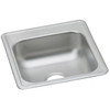 Elkay Dayton Stainless Steel 17" x 19" x 6-1/8", 0-Hole Single Bowl Drop-in Bar Sink