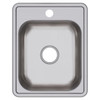 Elkay Dayton Stainless Steel 17" x 21-1/4" x 6-1/2" 1-Hole Single Bowl Drop-in Bar Sink
