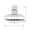 Hansgrohe 4340000 Raindance S Showerhead 100 3-Jet, 2.0 GPM in Chrome