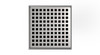Infinity Drain LQD5-2P SS 5" x 5" LQD 5 Squares Pattern Complete Kit in Satin Stainless with PVC Drain Body