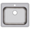 Elkay Dayton Stainless Steel 25" x 21-1/4" x 5-3/8" 1-Hole Single Bowl Drop-in Sink