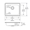 Elkay Dayton Stainless Steel 25" x 21-1/4" x 5-3/8" MR2-Hole Single Bowl Drop-in Sink