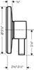Hansgrohe 15739001 Ecostat S Pressure Balance Trim in Chrome