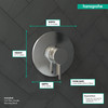 Hansgrohe 04233000 Ecostat Pressure Balance Trim S in Chrome
