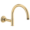 Brizo RP100326PG Invari 12 1/8" Arc Shower Arm And Flange: Polished Gold