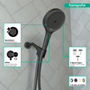 Hansgrohe 26864671 Rainfinity Handshower 130 3-Jet, 2.5 GPM in Matte Black