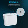 TOTO Drake 1.28 Gpf Insulated Toilet Tank With Bolt-Down Lid, Cotton White