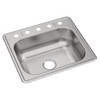 Elkay Dayton Stainless Steel 25" x 22" x 8-1/16", 5-Hole Single Bowl Drop-in Sink
