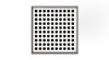 Infinity Drain LQD5-2I PS 5" x 5" LQD 5 Squares Pattern Complete Kit in Polished Stainless with Cast Iron Drain Body