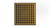 Infinity Drain LQD5-2I SB 5" x 5" LQD 5 Squares Pattern Complete Kit in Satin Bronze with Cast Iron Drain Body