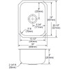 Elkay Dayton Stainless Steel 16" x 20-1/2" x 8" Single Bowl Undermount Bar Sink