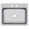 Elkay Dayton Stainless Steel 27" x 22" x 8" 2-Hole Single Bowl Dual Mount Sink