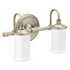 Moen Belfield Brushed Nickel Two Globe Bath Light