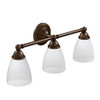 Moen Brantford Oil Rubbed Bronze Three Globe Bath Light