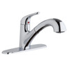 Elkay Everyday Single Hole Deck Mount Kitchen Faucet with Pull-out Spray Lever Handle + Optional Escutcheon Chrome