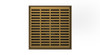 Infinity Drain LND5 BP SB 5" x 5" LND 5 Slotted Pattern Complete Kit in Satin Bronze with PVC Bonded Flange