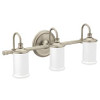 Moen Belfield Brushed Nickel Three Globe Bath Light