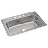 Elkay Dayton Stainless Steel 33" x 22" x 8-1/16", 3-Hole Single Bowl Drop-in Sink