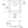 Elkay Quartz Classic 15-3/4" x 15-3/4" x 7-11/16" Single Bowl Dual Mount Bar Sink Greystone