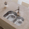 Elkay Dayton Stainless Steel 31-1/4" x 20" x 8" Offset 60/40 Double Bowl Undermount Sink