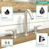 Hansgrohe 71533821 Logis Widespread Faucet 150 with Pop-Up Drain, 1.2 GPM in Brushed Nickel