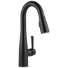 Delta Essa 9913-BL-DST Single Handle Pull-Down Bar / Prep Faucet in Matte Black Finish