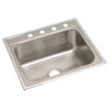 Elkay Dayton Stainless Steel 25" x 22" x 10-1/4" 1-Hole Single Bowl Drop-in Sink