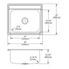Elkay Dayton Stainless Steel 25" x 22" x 10-1/4", 0-Hole Single Bowl Drop-in Sink