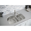 Elkay DXUH3119R Dayton Stainless Steel 31-1/4" x 20" x 8", Offset 60/40 Double Bowl Undermount Sink
