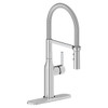 Elkay Avado Round Single Hole Kitchen Faucet with Semi-professional Spout and Forward Only Lever Handle Chrome