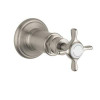 AXOR 16873831 Montreux Volume Control Trim w/Cross Handle Polished Nickel