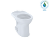TOTO C453CUFG#01 Drake II Universal Height Round Toilet Bowl with CeFiONtect: Cotton White