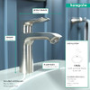 Hansgrohe 31080821 Metris 110 Single Hole Faucet in: Brushed Nickel: Brushed Nickel