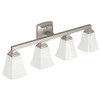 Moen Voss Brushed Nickel Four Globe Bath Light