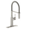 Elkay Avado Single Hole Kitchen Faucet with Semi-professional Spout and Forward Only Lever Handle Lustrous Steel