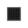 Infinity Drain 4" x 4" VD 4-2A BK Center Drain Kit: Matte Black