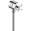 AXOR 16882001 Montreux Wall Outlet with Check Valves and Volume Control, Cross Handle in Chrome