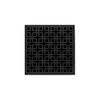 Infinity Drain 5" x 5" K 5 BK Center Drain Kit: Matte Black