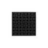 Infinity Drain 5" x 5" V 5 BK Center Drain Kit: Matte Black