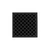 Infinity Drain 5" x 5" X 5 BK Center Drain Kit: Matte Black