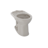 TOTO C453CUFG#03 Drake II Universal Height Round Toilet Bowl with CeFiONtect: Bone