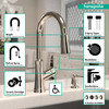 Hansgrohe 4793830 Joleena High Arc Kitchen Faucet, 2-Spray Pull-Down, 1.75 GPM in Polished Nickel