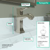 Hansgrohe 31300831 Metropol Classic Single-Hole Faucet 110 with Pop-Up Drain, 1.2 GPM in Polished Nickel