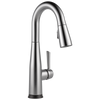 Delta Essa 9913T-AR-DST Single Handle Pull-Down Bar / Prep Faucet with TouchO Technology in Arctic Stainless Finish